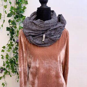 Lululemon Vinyasa Marled Gray Convertible Oversized Scarf